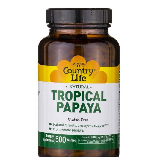 Country Life Natural Tropical Papaya - 500 Wafers