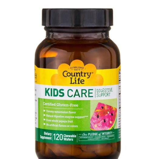 Country Life Kids Care Digestive Support - 120 Chewable Wafers