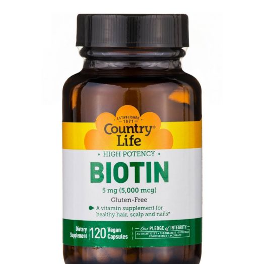 Country Life High Potency Biotin 5 mg - 120 Vegan Capsules