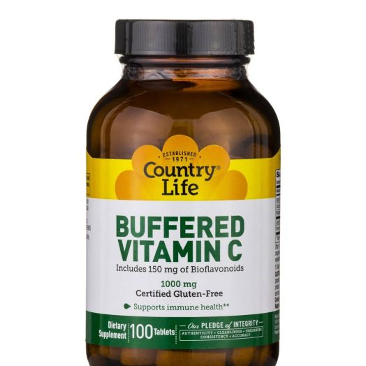 Country Life Buffered Vitamin C 1000 mg with Bioflavonoids - 100 Tablets