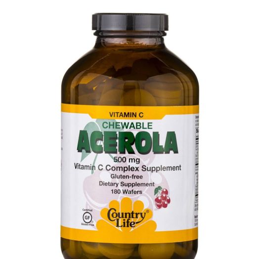 Country Life Acerola + C 500 mg - 180 Wafers