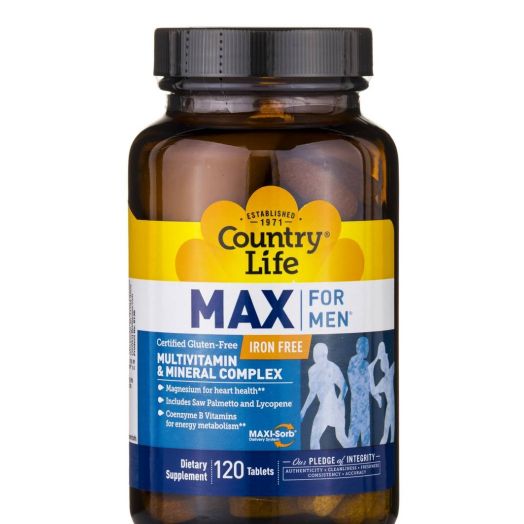 Country Life Max for Men (Iron Free) - 120 Tablets
