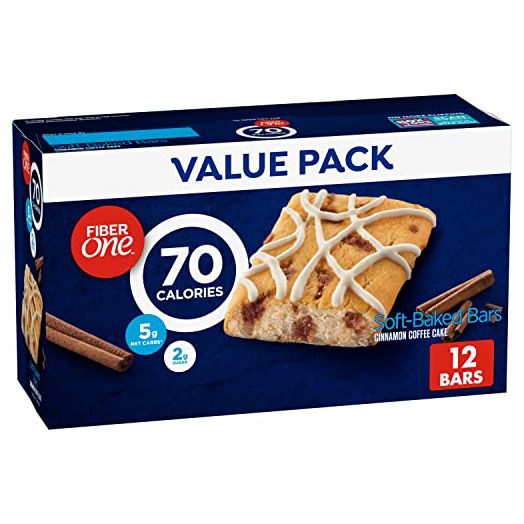 Fiber One 70 Calorie Soft-Baked Bars, Cinnamon Coffee Cake, 12 ct