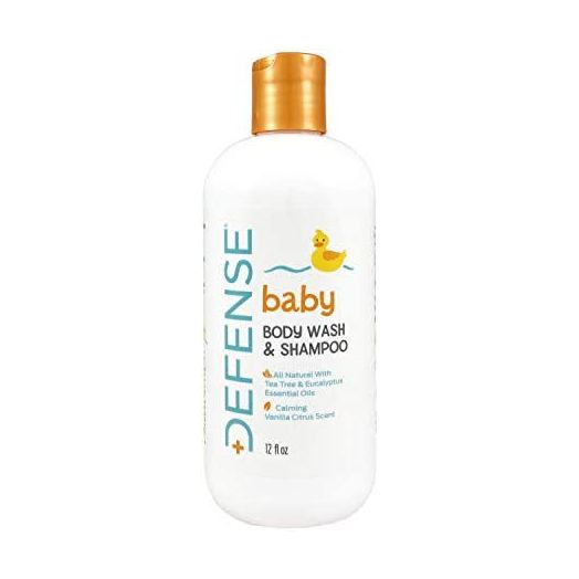 Defense Soap Baby Body Wash Moisturizer & Shampoo with Citrus, Tea Tree, Eucalyptus, Jojoba, Aloe Vera, Olive & Coconut Oils