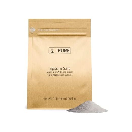 Pure Original Ingredients Epsom Salt (1 lb) Pure Magnesium Sulfate, Food Grade, Soaking Solution