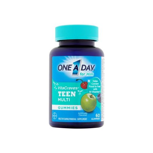One A Day For Him VitaCraves Teen Multivitamin Gummies, 60 Count