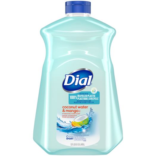 Dial Liquid Hand Soap Refill, Coconut Water & Mango, 52 fl oz