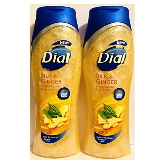 Dial Moisturizing Body Wash - Silk & Ginger - Net Wt. 16 FL OZ (473 mL) Per Bottle - Pack of 2 Bottles