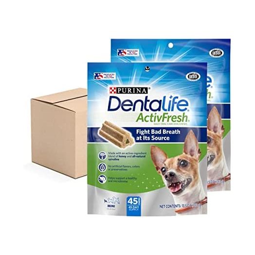 Purina DentaLife ActivFresh Daily Oral Care Mini Dog Chews - (2) 45 ct. Pouches