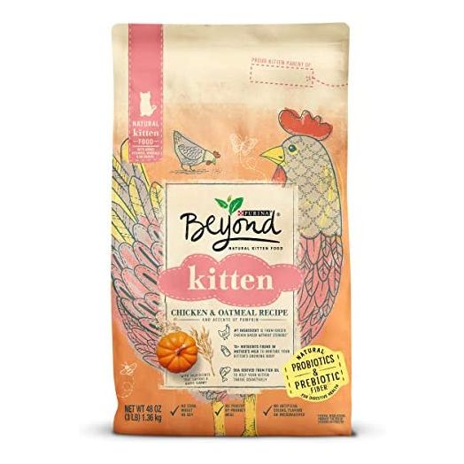 Purina Beyond High Protein, Natural Kitten Food, Kitten Chicken & Oatmeal Recipe - 3 lb. Bag