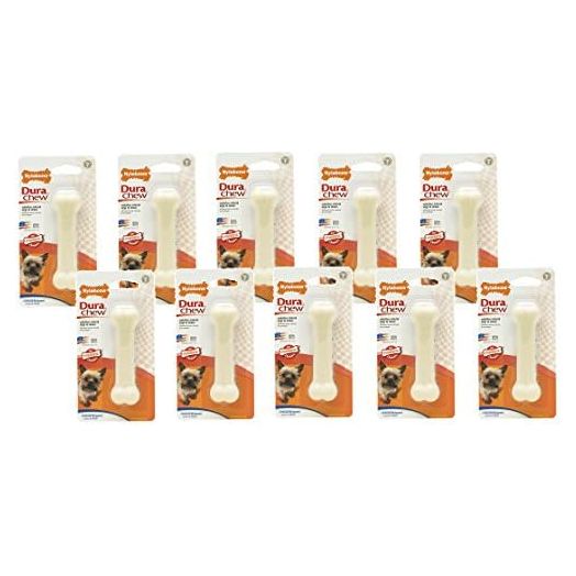 Nylabone (10 Pack) Dura Chew Original Flavored Bone Dog Chew Toy - Size Petite/Xs