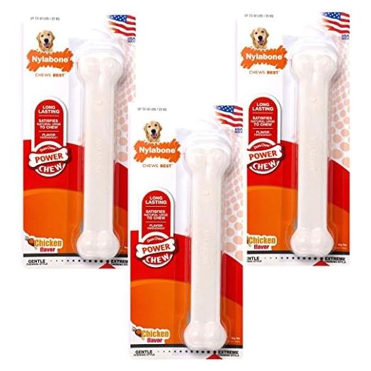 Nylabone 3 Pack of DuraChew Bone Dog Toy, XL/Giant, Chicken Flavor, Made in The USA
