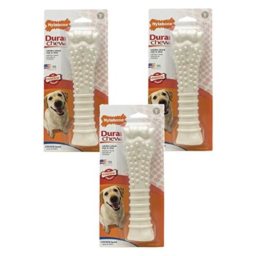 Nylabone (3 Pack) Dura Chew Souper Chicken Flavored Bone Dog Chew Toys