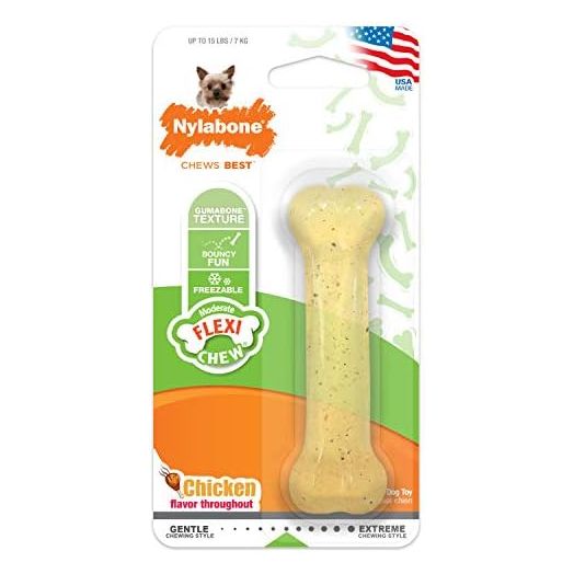 Nylabone Flex Moderate Chew Dog Toy Chicken X-Small/Petite (1 Count)