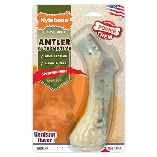 Nylabone Dura Chew Nylon Antler Dog Chew Toy, Large (4 Pack)