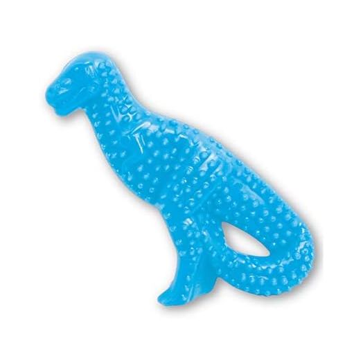 Nylabone Dental Dinosaur Puppy Chew Toy - Puppy Chew Toy for Teething - Puppy Supplies - Chicken Flavor, Small/Regular (1 Count)