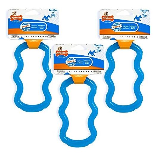 Nylabone Puppy Tug Translucent Blue