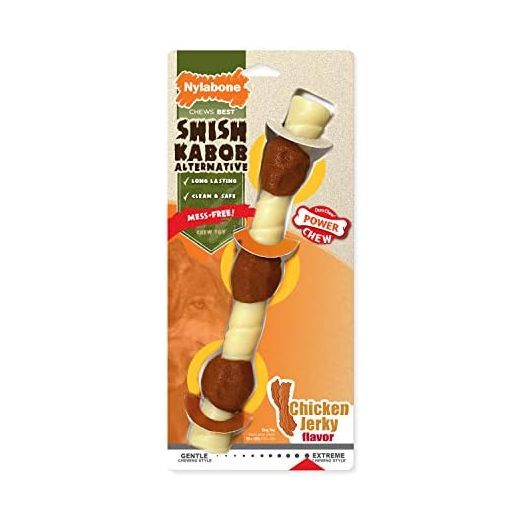 Nylabone Power Chew Shish Kabob Alternative Nylon Chew Toy Shish Kabob Chicken X-Large/Souper (1 Count)