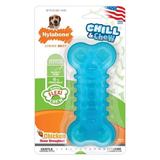Nylabone Dog Moderate Chill & Chew Toy Chicken Medium/Wolf (1 Count) for small dogs