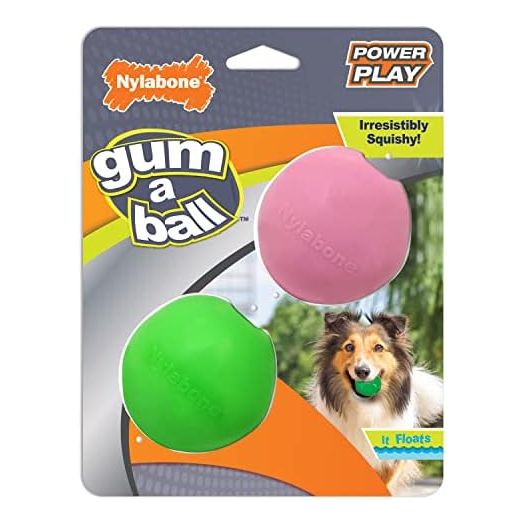 Nylabone Power Play Gum-a-Ball toy for Dogs One Size (2 Count)