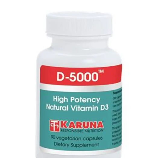 Karuna Health D-5000 - High Potency Natural Vitamin D3 - 90 Vegetarian Capsules