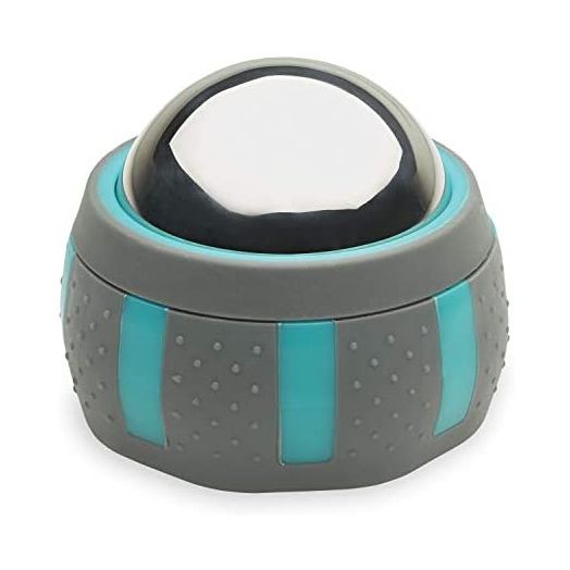 Gaiam Restore Cold Therapy Muscle Massage Roller Ball - Cryosphere Cold Massage Roller Ball - Easy-Glide Roller with Comfort Grip Base - Muscle Massage Tool to Help with Sore Muscles - Compact Design