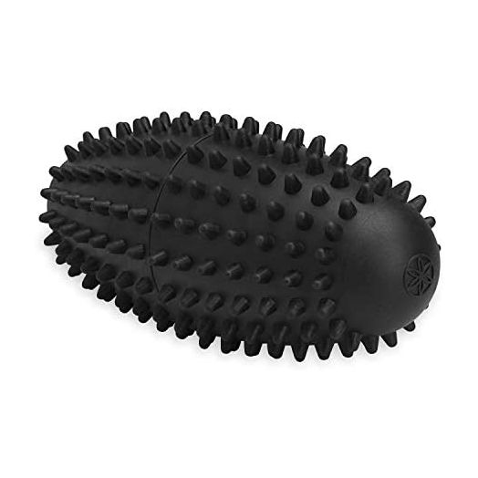 Gaiam Restore Vibrating Foot Roller, Vibration Massage Therapy Ergonomic Textured Massager Ball, Black