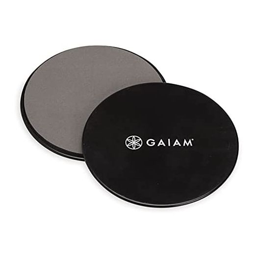 Gaiam Core Sliding Discs - Dual Sided Workout Sliders for Carpet & Hardwood Floor - Home Ab Pads Exercise Equipment Fitness Sliders for Women and Men