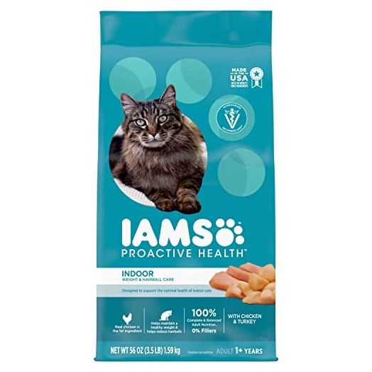 Iams Dry Food Proactive Health Indoor Weight and Hairball Care Dry Cat Food, 3.5 Pound
