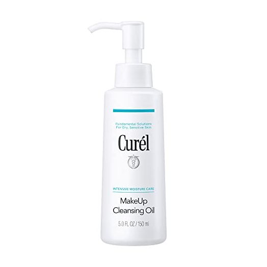 Curel Japanese Skin Care Makeup Cleansing Oil for Face, Oil-Based Makeup Remover for Dry, Sensitive Skin, 5 Ounce, Fragrance Free Facial Cleansing Oil