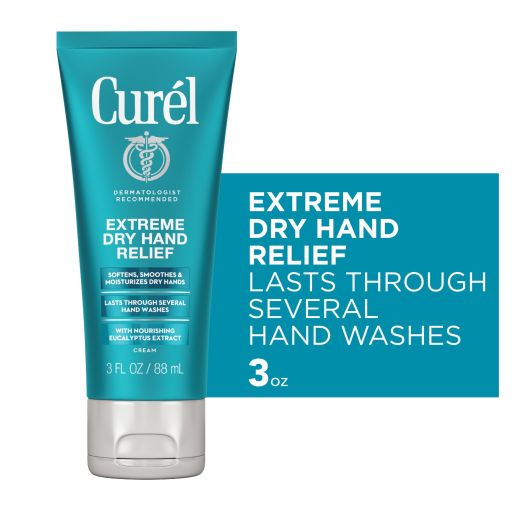 Curel Extreme Dry Hand Healing Hand Cream with Eucalyptus Extract, 3 fl oz