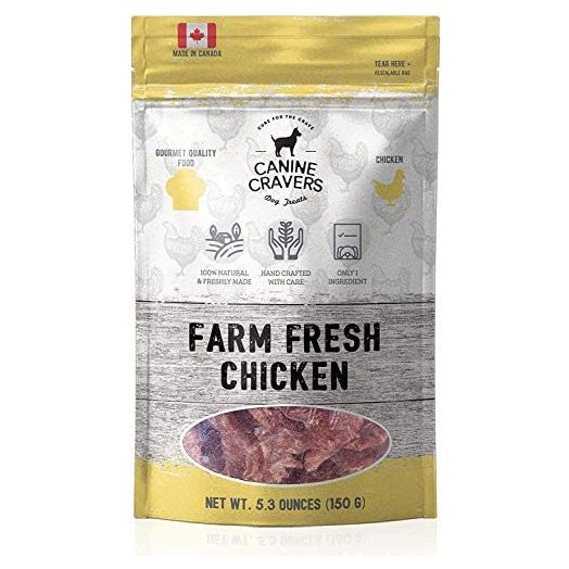 Canine Cravers Single Ingredient Dog Treats – Human Grade Air Dried Hypoallergenic Pet Food – Grain, Gluten, and Soy Free – 100% All Natural