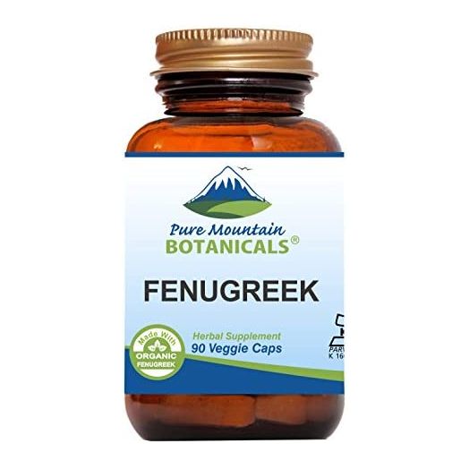 Fenugreek Capsules - Kosher Vegan Caps with 600mg Organic Fenugreek Seed Supplement