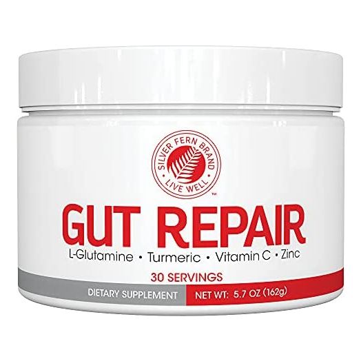 Gut Repair, Digestive Health Supplement Powder, L-Glutamine, Curcumin, Zinc & Ascorbic Acid (1 Tub, 30 Servings)
