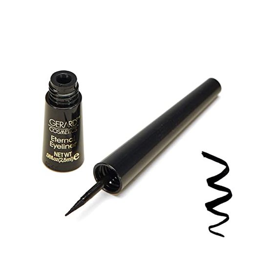 Gerard Cosmetics Eternal Eyeliner | Ultra Black Liquid Eyeliner w/Fine Precision Tip Applicator | Extended Long Wear | Cruelty Free | Waterproof Smudge Proof Eyeliner