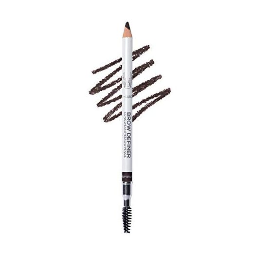 Brow Luxe Definer Pencil by True + Luscious - Vegan, Paraben Free, & Cruelty Free Eyebrow Pencil with Sweat-Proof Formula - 0.07 oz (Shade: Deep Brunette)