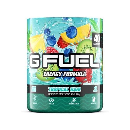 G Fuel Tropical Rain Tub (40 Servings) Elite Energy and Endurance Formula Net Wt. 9.8 oz
