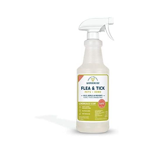 Wondercide - Flea, Tick and Mosquito Spray for Dogs, Cats, and Home - Flea and Tick Killer, Control, Prevention, Treatment - with Natural Essential Oils - Pet and Family Safe - Lemongrass 32 oz
