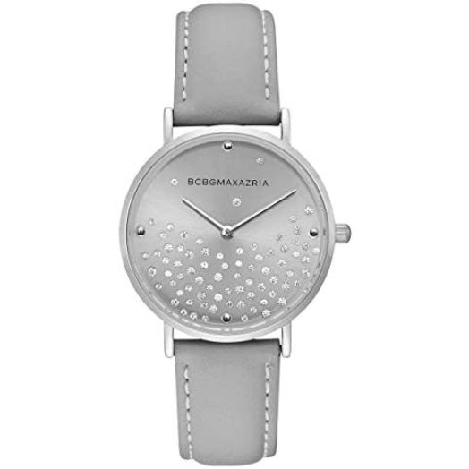 BCBGMAXAZRIA Women's Quartz Watch with Leather Strap