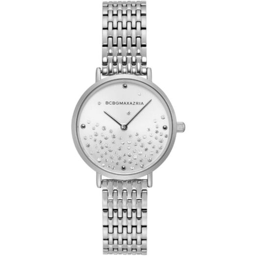 BCBGMAXAZRIA Ladies Quartz Analog Silver Bracelet Watch (Model: BG50990006)