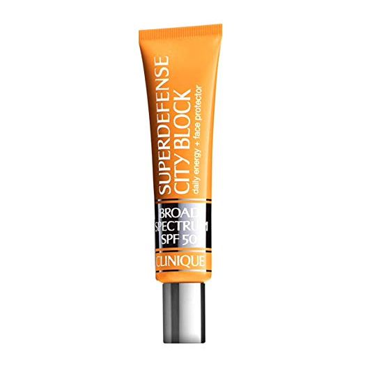 Clinique Superdefense City Block Daily Energy + Face & Skin Sun Protection with a Hint of Tint • Broad Spectrum SPF 50 • 1.4 fl oz. / 40 ml