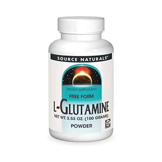 Source Naturals L-Glutamine Powder, Free Form Amino Acid That Supports Metabolic Energy, 100 Grams
