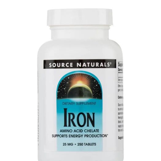 Source Naturals Iron Chelate 25 mg - 250 Tablets