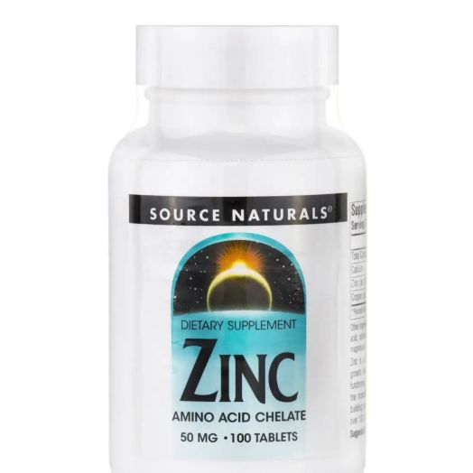 Source Naturals Zinc (Amino Acid Chelate) 50 mg - 100 Tablets
