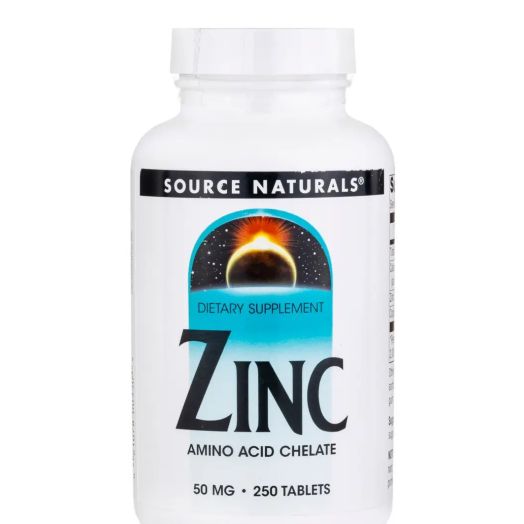 Source Naturals Zinc (Amino Acid Chelate) 50 mg - 250 Tablets