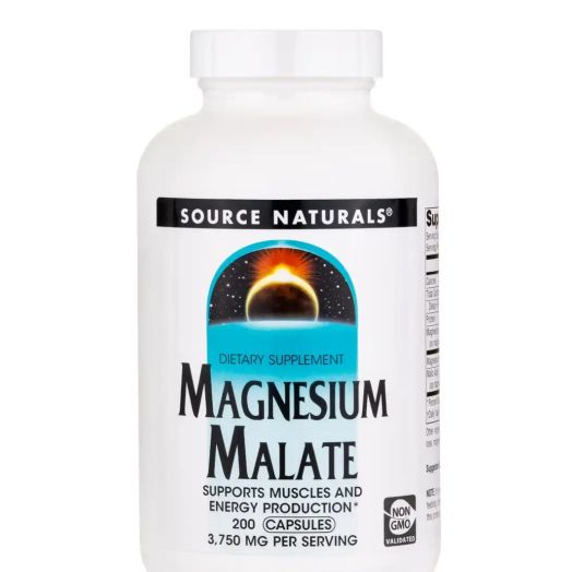Source Naturals Magnesium Malate (3,750 mg per Serving) - 200 Capsules