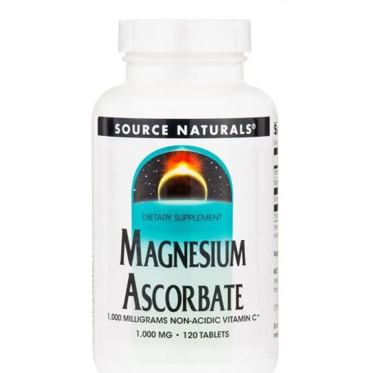 Source Naturals Magnesium Ascorbate 1000 mg - 120 Tablets