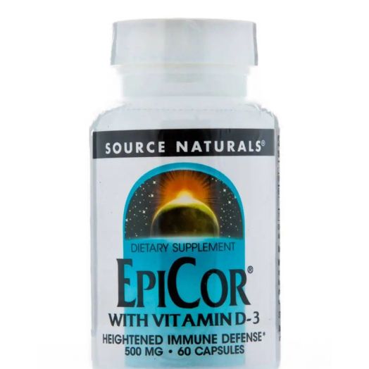 Source Naturals EpiCor with Vitamin D-3 - 60 Capsules