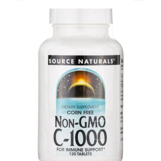 Source Naturals Non-GMO Vitamin C-1000 (Corn-Free) - 120 Tablets