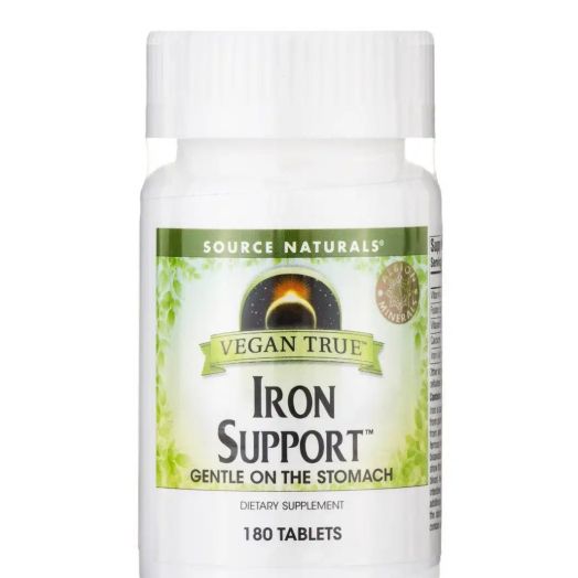 Source Naturals Vegan True Iron Support - 180 Tablets